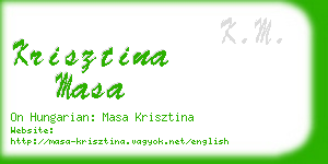 krisztina masa business card